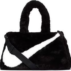 Nike Faux Fur Black Bag