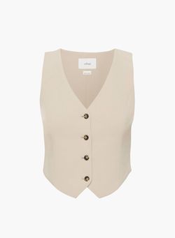 Aritzia - Wilfred Pacino Vest - Crepette™: Humus Beige Size 0