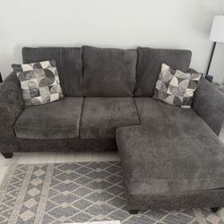 Grey Two Piece Sectional Couch