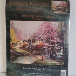 Thomas Kinkade Painter of Light - Stepping Stone Cottage Counted Cross Stitch 