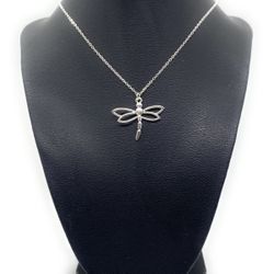 Dragonfly Pendant And Neckless 925