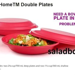 Tuppware Plate And Bowl 2 Sets