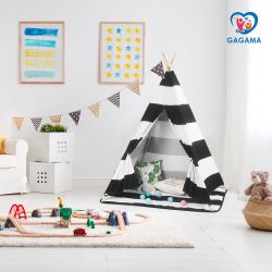 Teepee Tent for Kids with Mat/Pad for Indoor, 100% Cotton