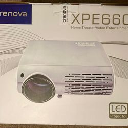Crenova Home Video Projector, 6800 Lux Full HD LED Movie Projector