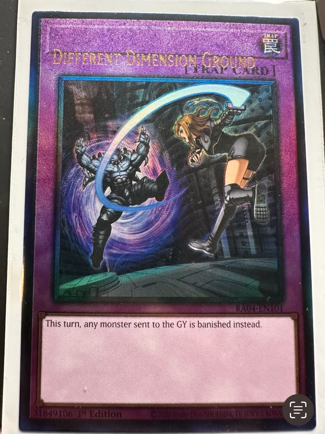 YU GI OH *MISS PRINT* DIFFERENT DIMENSION GROUND (PUR)