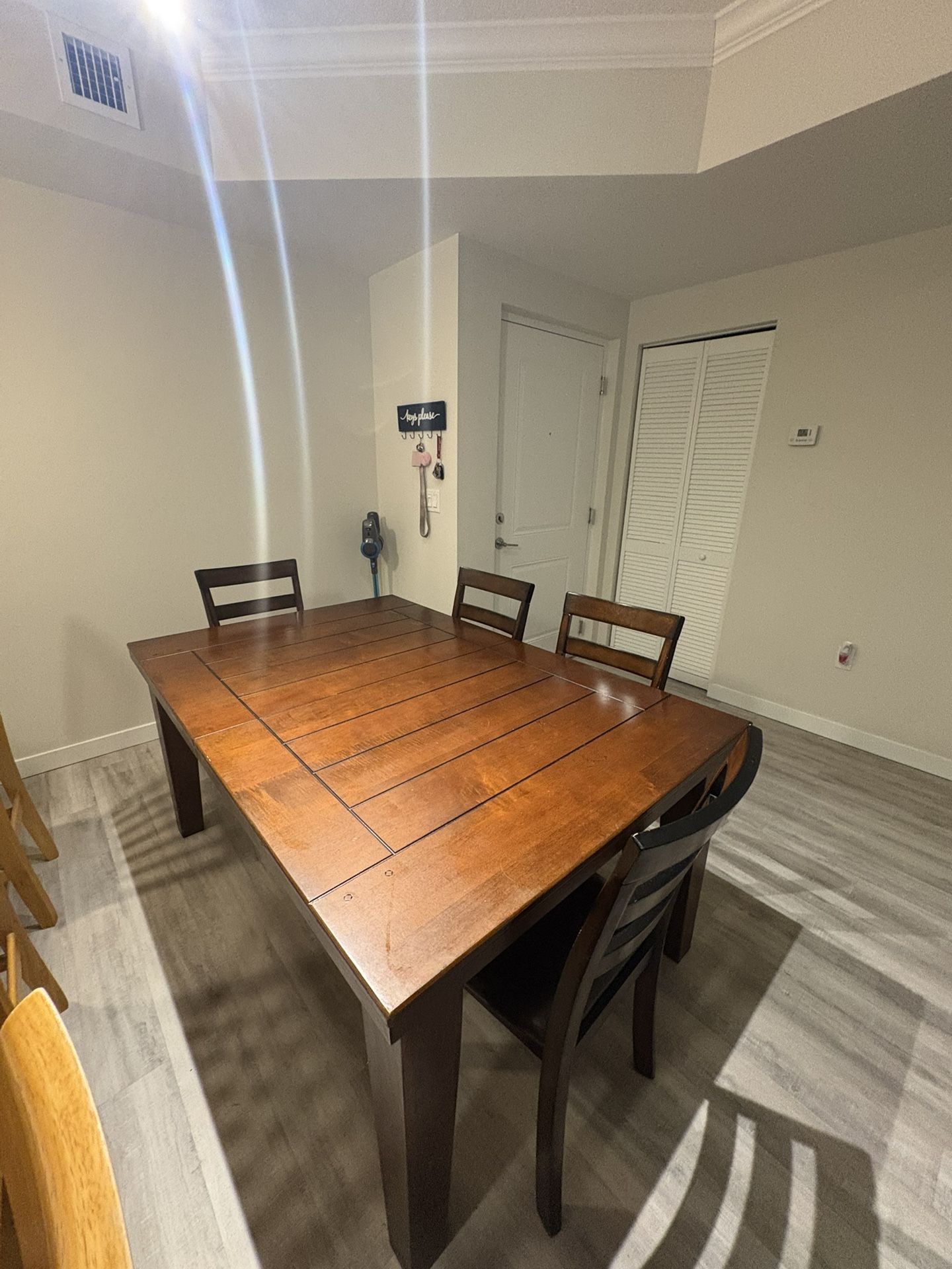 Wood Dining Table With 4 Chairs 