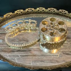Vintage Lipstick And Nail Polish Holder 