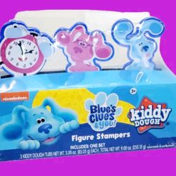 2 Blue's Clues Kiddy Dough Set w/ 3 