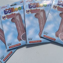 Pink #1 Foil Balloons