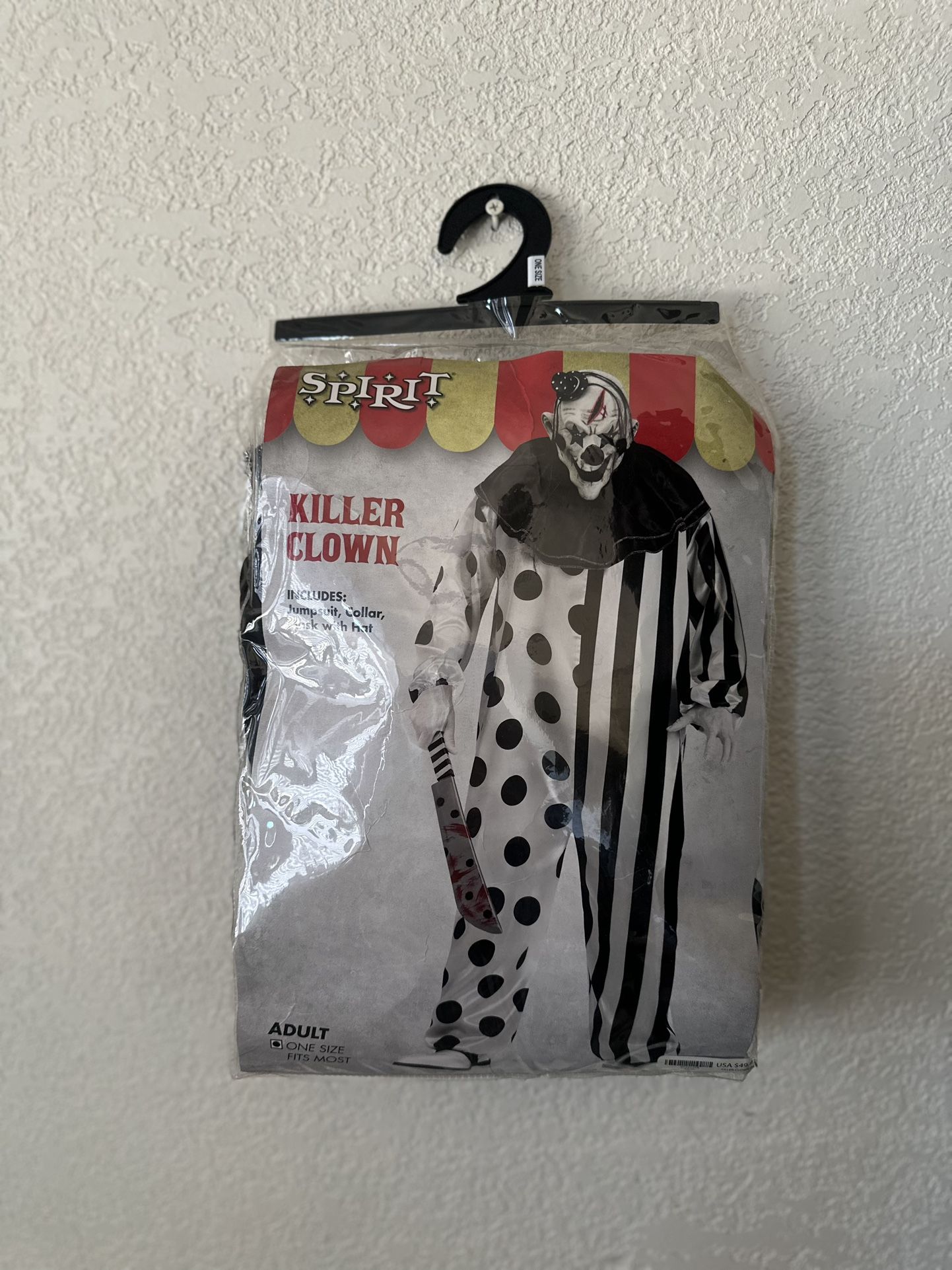 ONE SIZE KILLER CLOWN HALLOWEEN COSTUME
