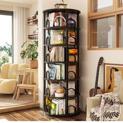 6 tier bookshelf rotating bookshelf 360°also can be use for anything u will like to put shoes purses etc New in box pick up in Pomona $85