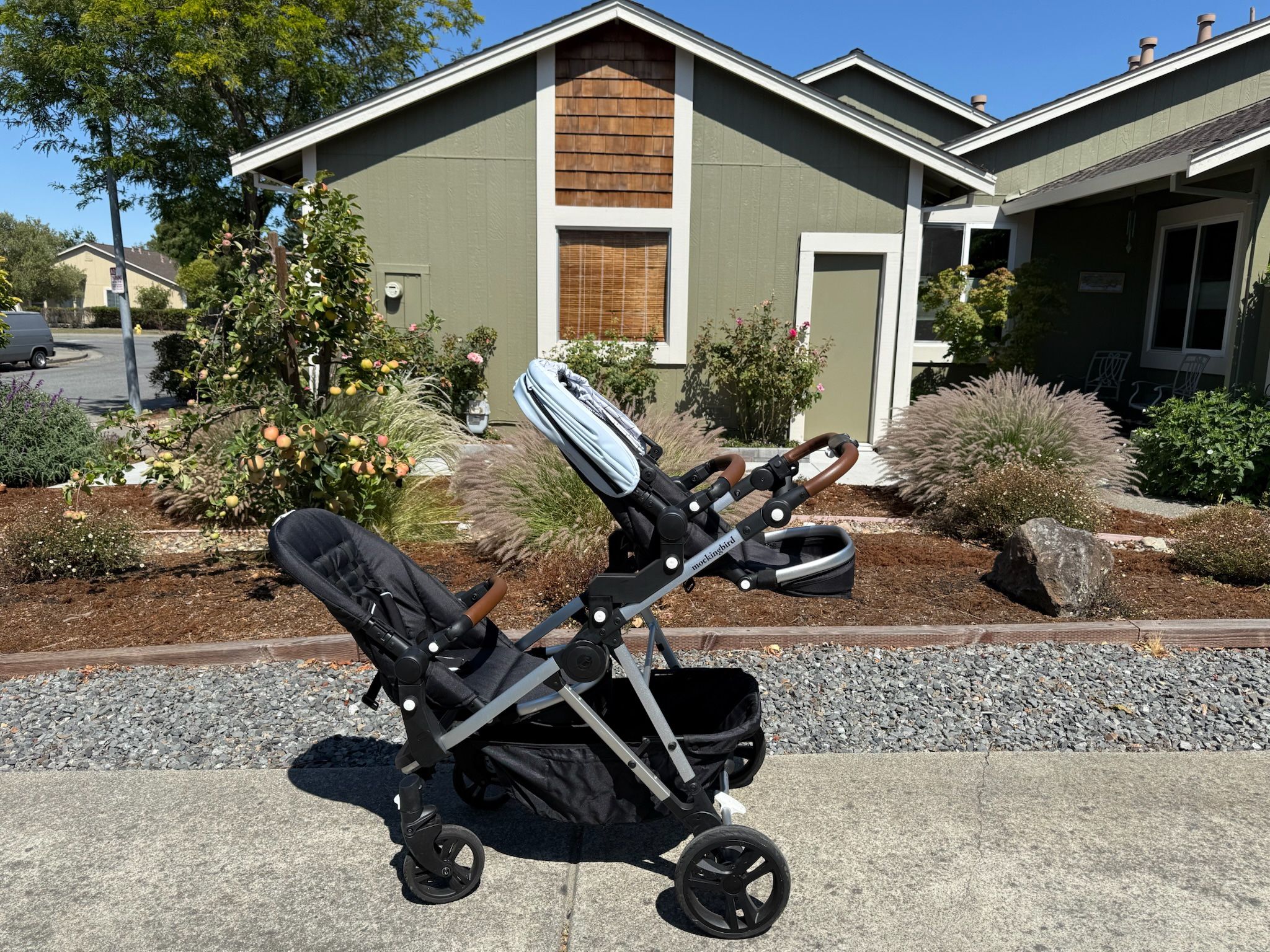 Mockingbird Single-to-Double (Original) With Infant Car Seat Adaptor, Second Seat, And Cup Holder