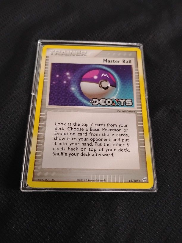 Very Rare Old Foil 2005 Pokemon - Master Ball Hlo / Hologram Card #88/107