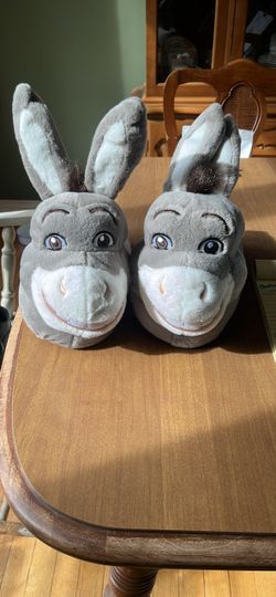 Unisex adult Donkey Plush Character Slippers