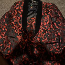Red and Black Suit 
