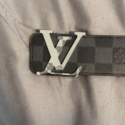 Lv belt, black and gray