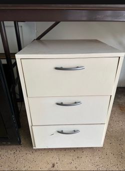 Small white storage cabinet