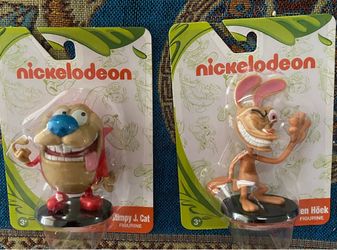 NEW SEALED Nickelodeon Ren & Stimpy Figurines – Ren Höek & Stimpy J. Cat – Collectible