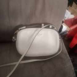 NEW White/pearl leather Coach purse