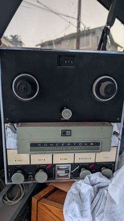 CONCERTONE Reverse-O-Matic - Reel to Reel Tape Deck - Vacuum Tubes Japan untested
