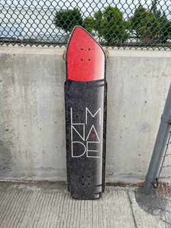 LMNADE ‘Red Lipstick’ longboard Cruiser 42”X9 3/4” Board X Shiver 2 Trucks X Shark Wheels 72mm