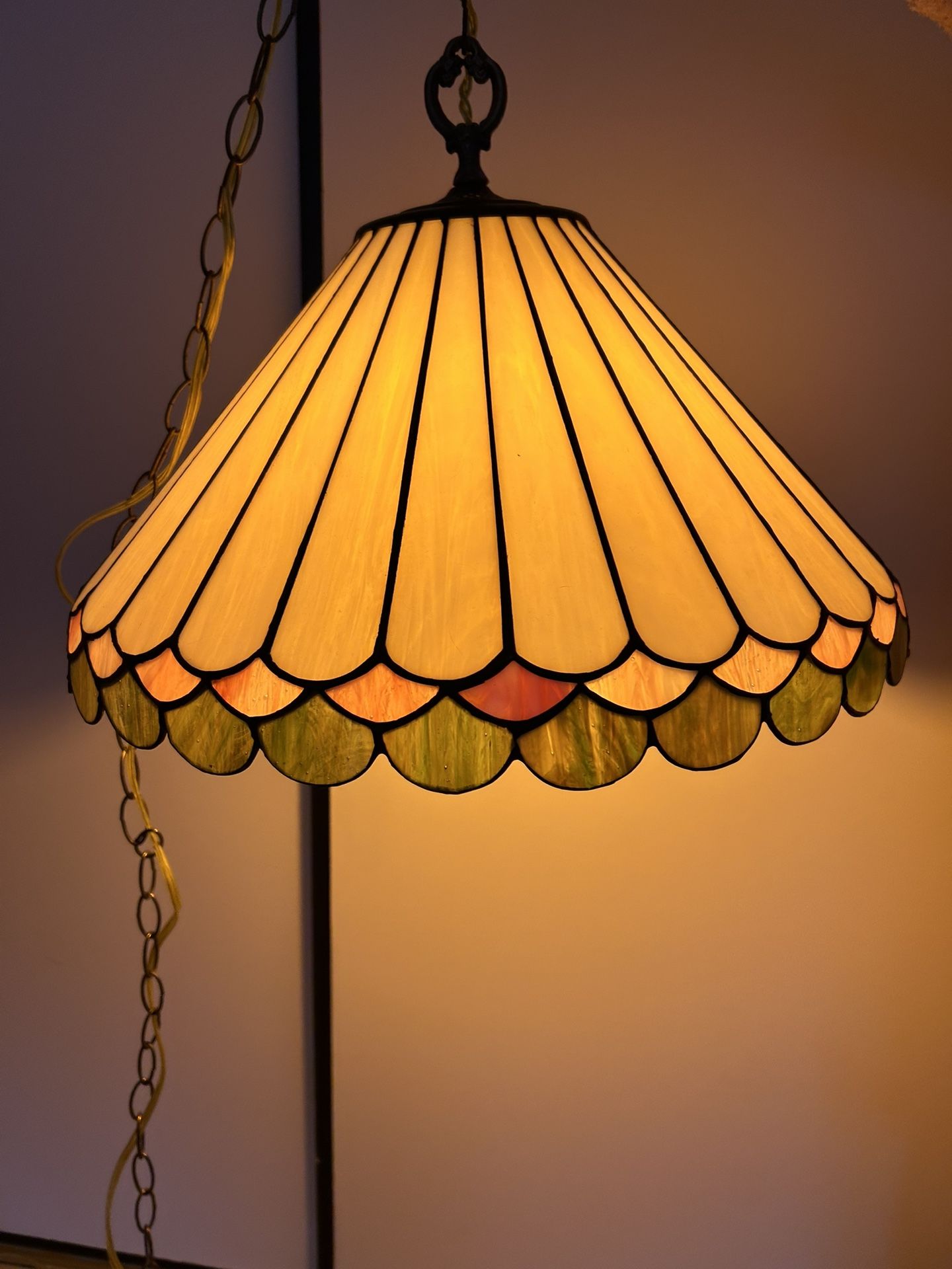 Dale Tiffany Stained Glass Lamp Shade Signed