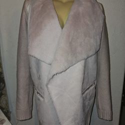 Sweater Coat Pale NUDE Lg