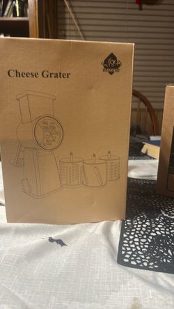 NEW Rotary Cheese Grater – 3 Stainless Steel Drums