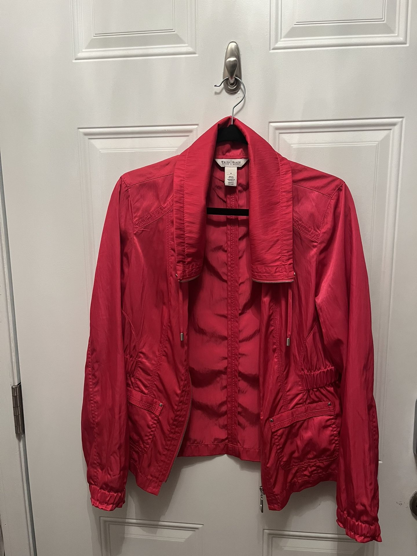 White House Black Market, lightweight, red jacket