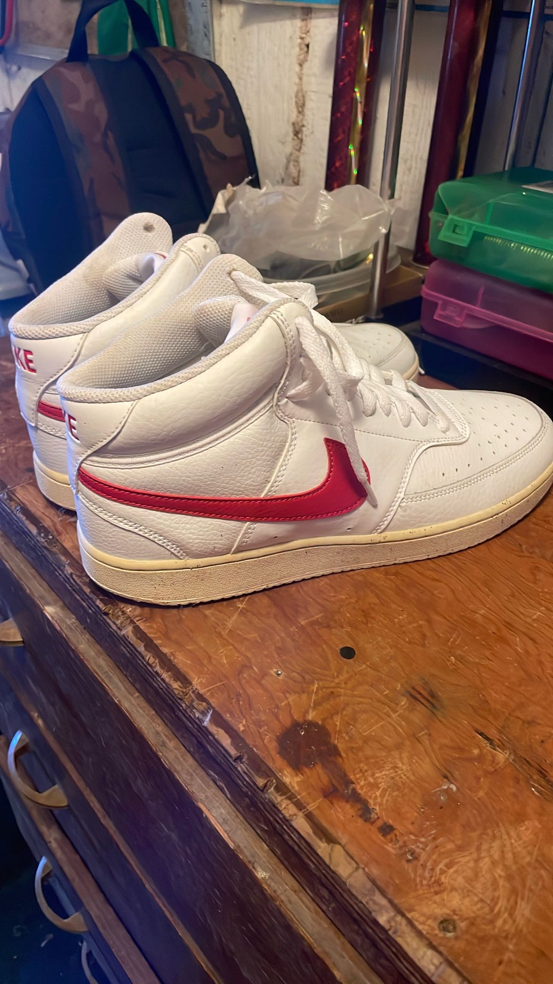 White And Red Nikes
