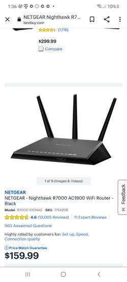 Is netgear nighthawk AC 1900 smart Wi-Fi router model R 7000
