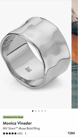 Monica Vindara, Bold Ring-925 silver ring-Sz. 6