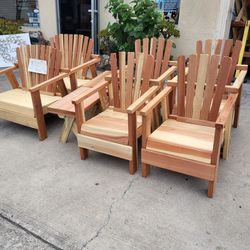 Outdoor Patio set. 2 chairs, loveseat, table - UNSTAINED