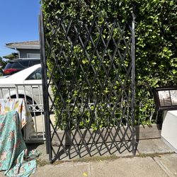 Heavy-duty wrought iron accordion security gate 