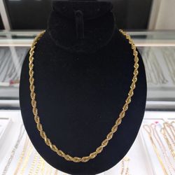 10k Solid Gold Rope Chain 51.8 Grams 22 Long Layaway Available 10% Dwon If You Interested Please Make Sure You Ask For Maribel Thank You 