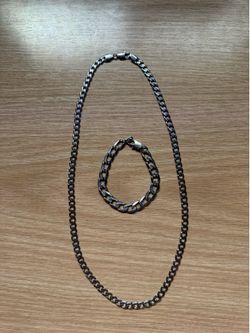 Chain necklace and bracelet