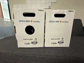 🔥 CAT6 Ethernet Network Cable – Nearly 1,200 FT! 📡 2 Boxes – $126 OBO