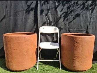 Large Terracotta Cylinder Planters