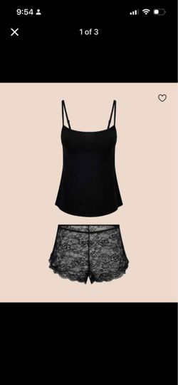 Adore Me Black Lace Pajamas