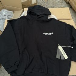 Essentials Fear Of God Hoodie Black