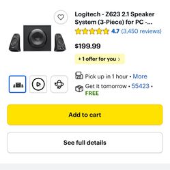 Logitech - Z623 2.1 Speaker System (3-Piece) for PC