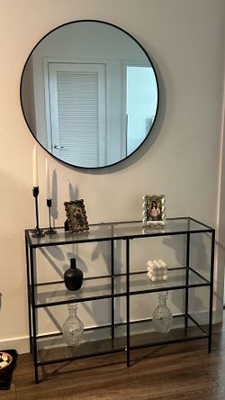 3 tier glass table