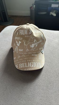 True Religion Hat Tan And White