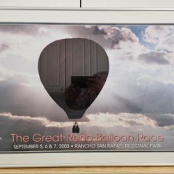 2003 Reno Baloon Race Professionally Framed 19x30 