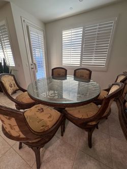 Luxury 7-Piece Dining Set + Matching China Cabinet – $1,800 OBO