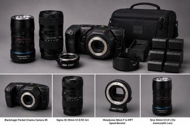 Blackmagic Pocket Cinema Camera 4K + Sigma 18-35mm f/1.8 + Metabones Speed Booster + Sirui Anamorphic Lens