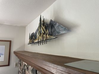 3 Dimensional Mountain Metal Art Work