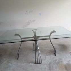 Glass Breakfast/Dining Table. 