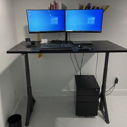 Standing Desk And File Cabinet