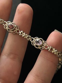 Sterling silver Gemstone bracelet